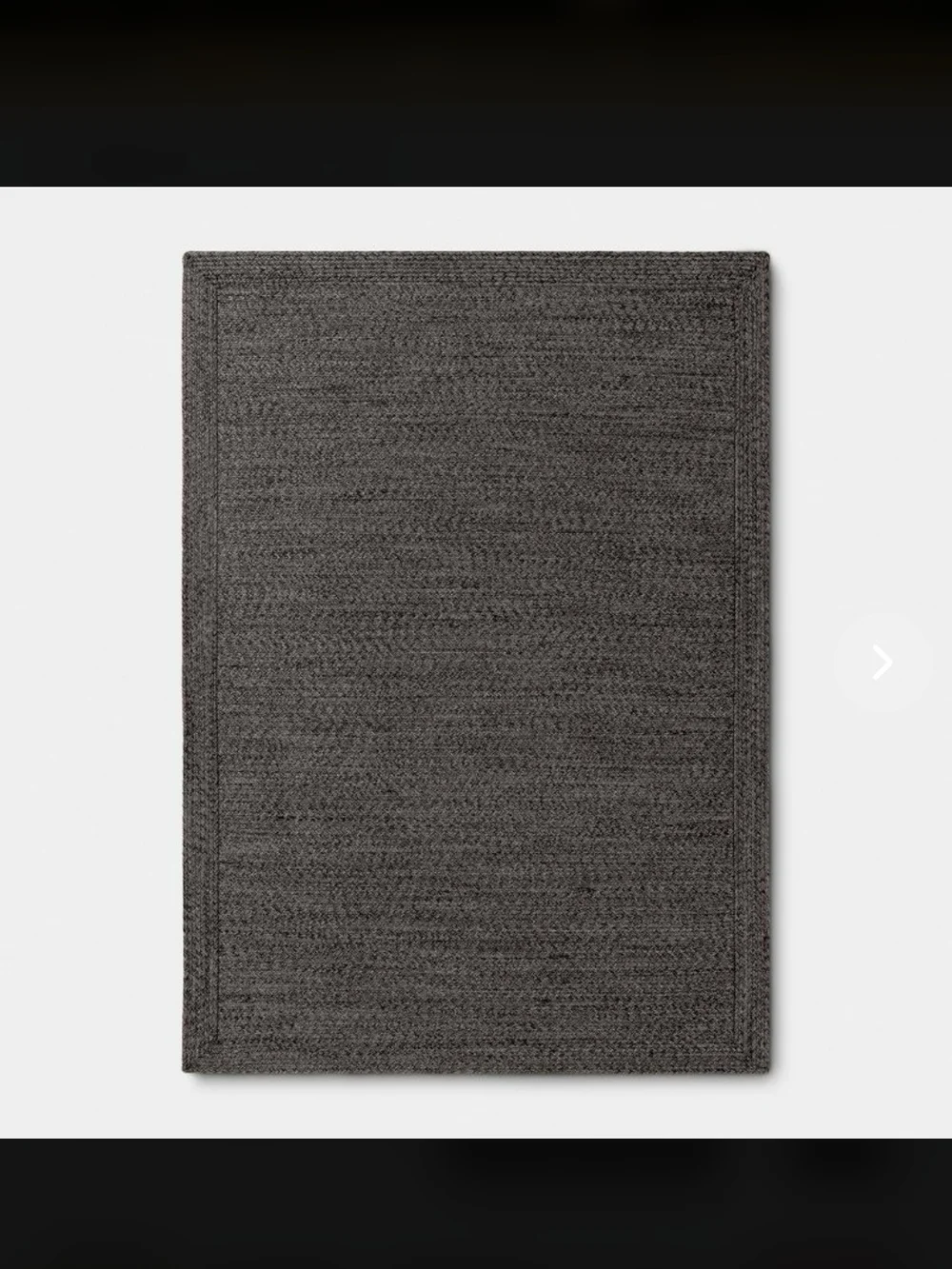 Charcoal Braided Accent Rug - Unbranded